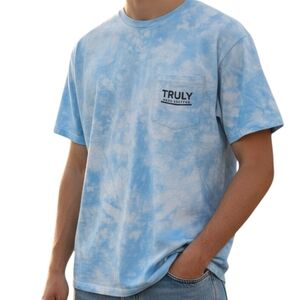Truly Hard Seltzer Blue Tie-Dye Pocket T-Shirt | Promo | Men's L
